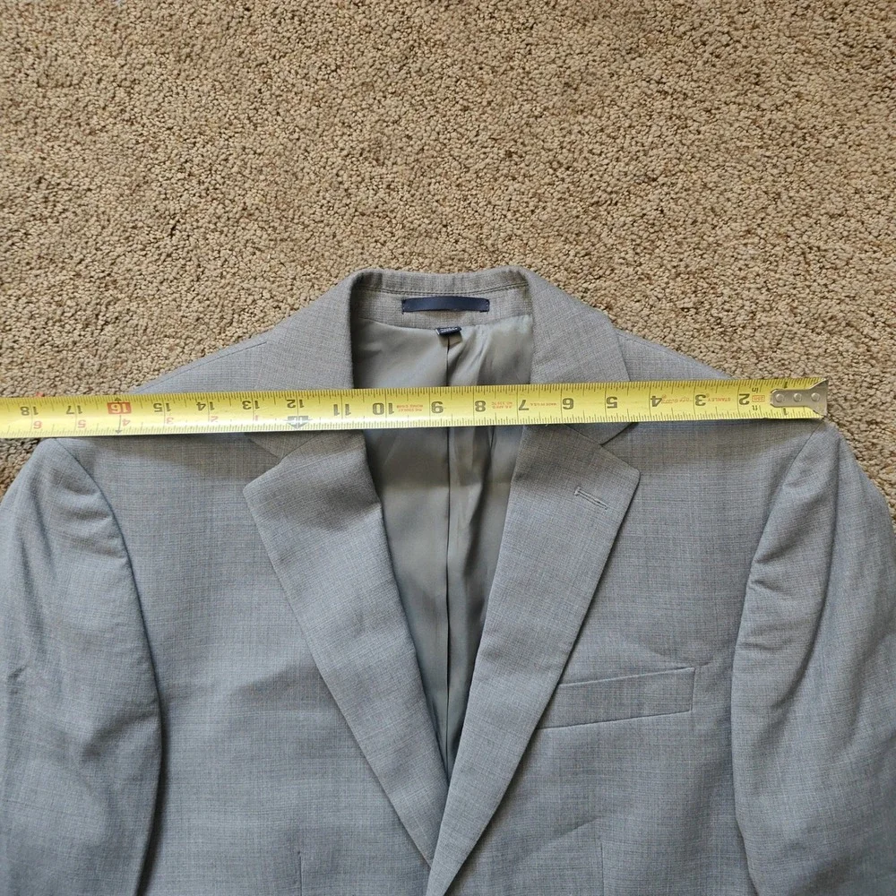 Jos A Bank 1905 Tailored Fit Gray Wool Stretch Suit Jacket Blazer Mens 36S NWT